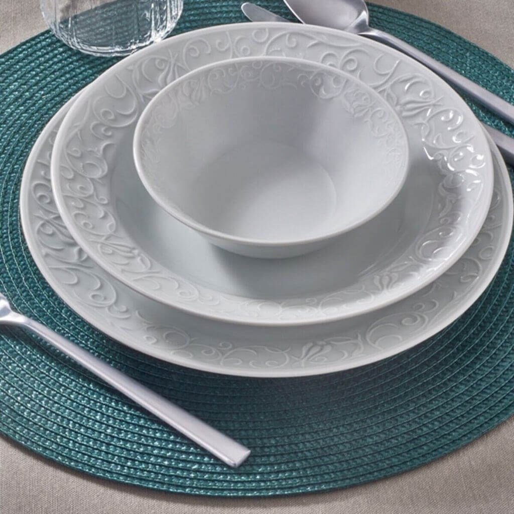 Güral Porcelain Bahar Dalı 12 Piece Dinner Set for 6 People, White