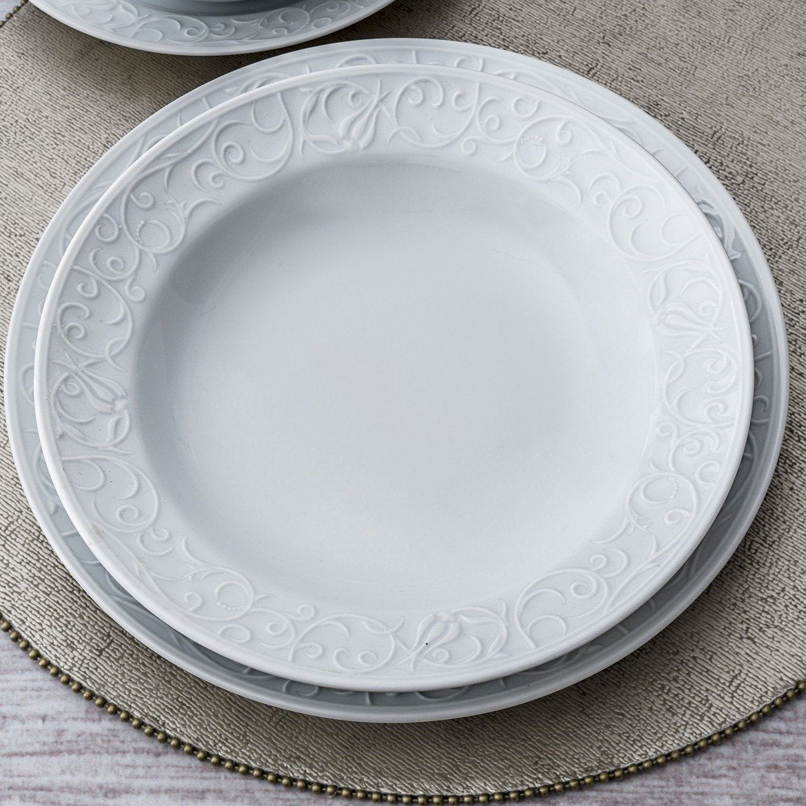 Güral Porcelain Bahar Dalı 12 Piece Dinner Set for 6 People, White